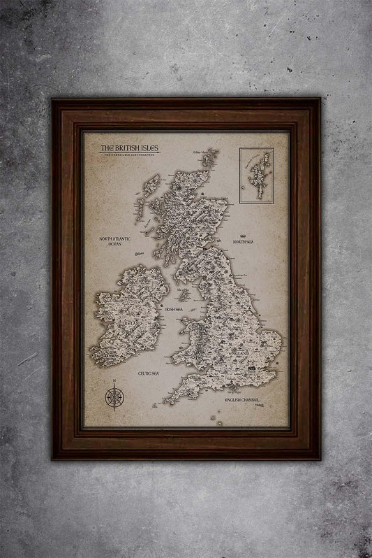 Parchment UK Fantasy Map Poster