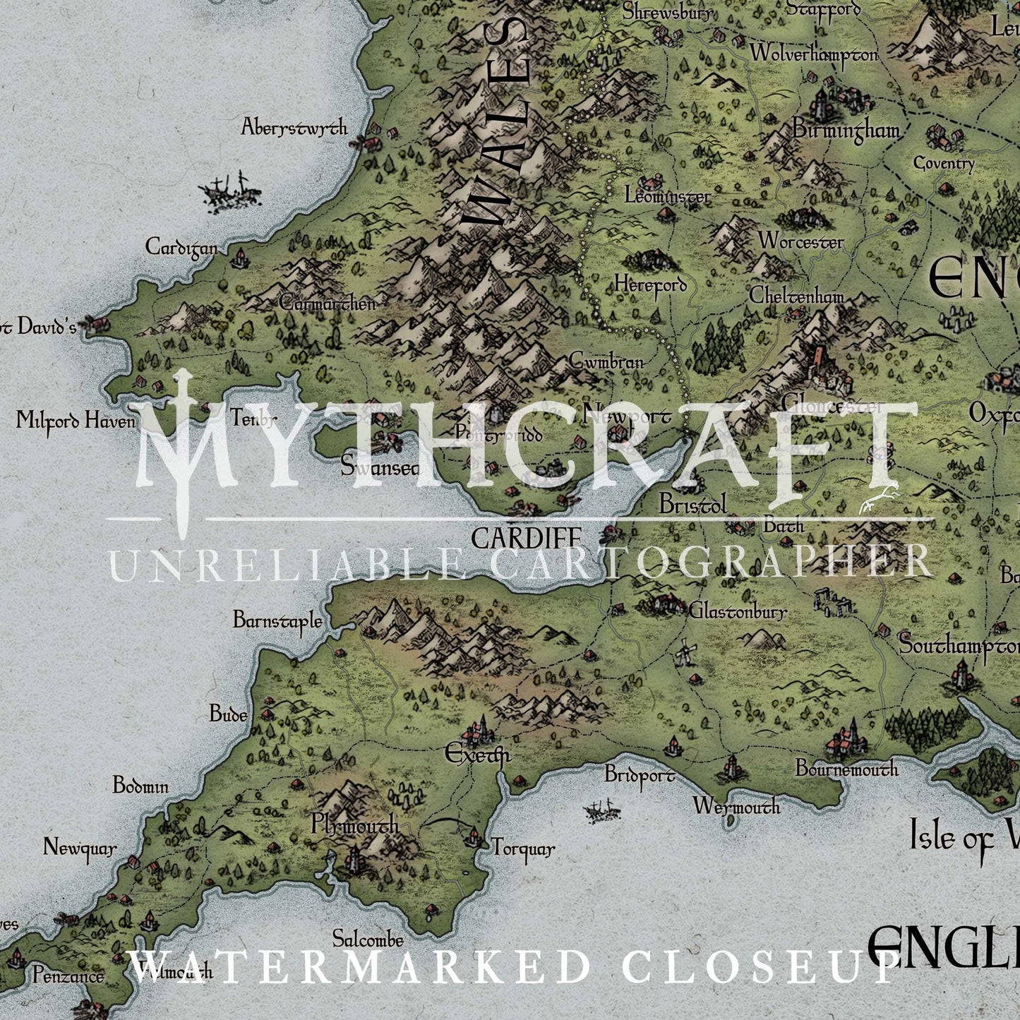 UK Fantasy Map Poster [Colour]