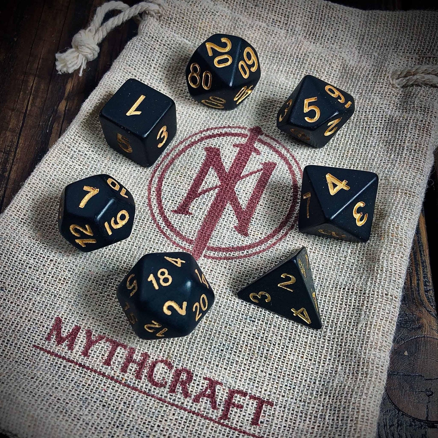 Satin Black & Gold (7 Set)