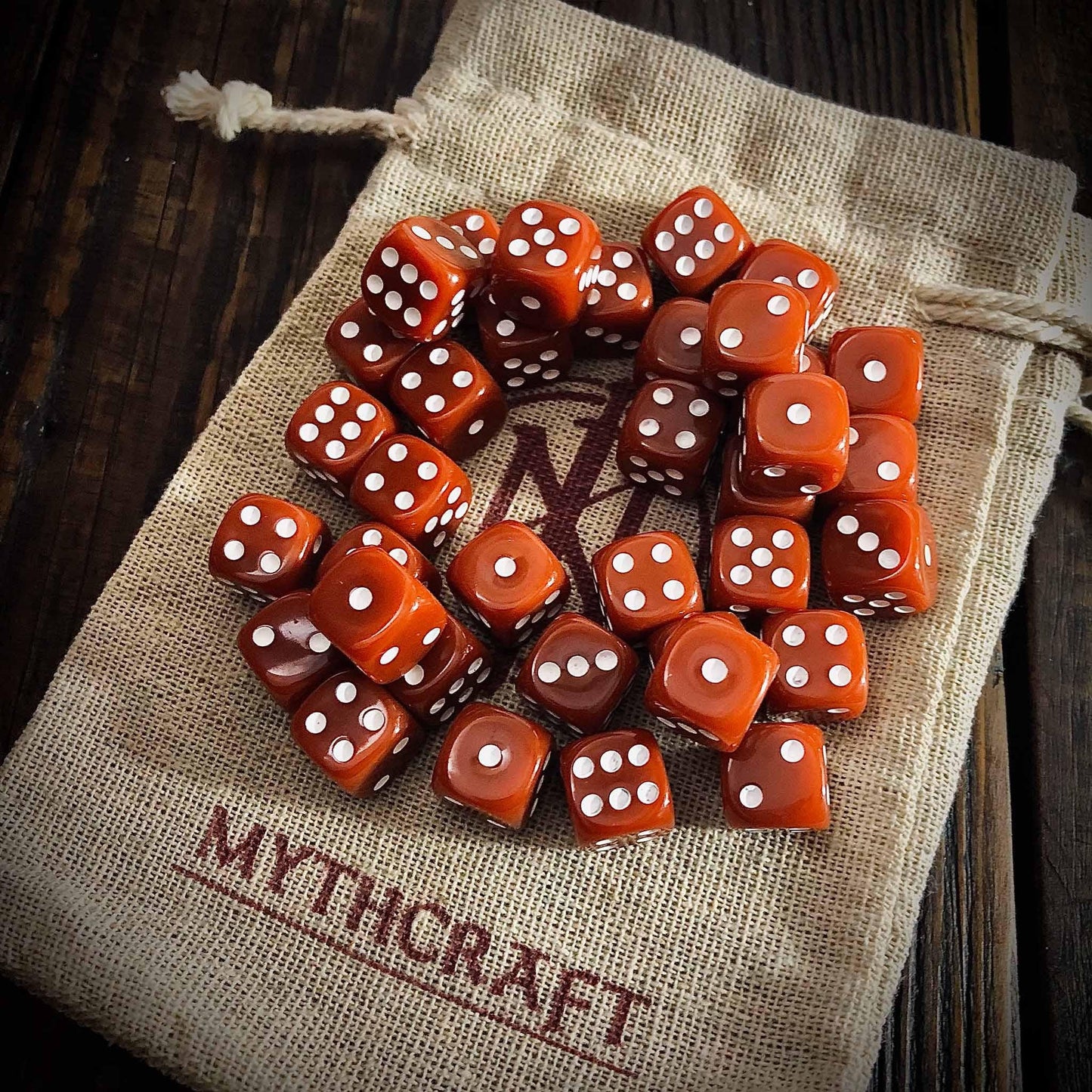 D6 Retro Brown Toffee 12mm