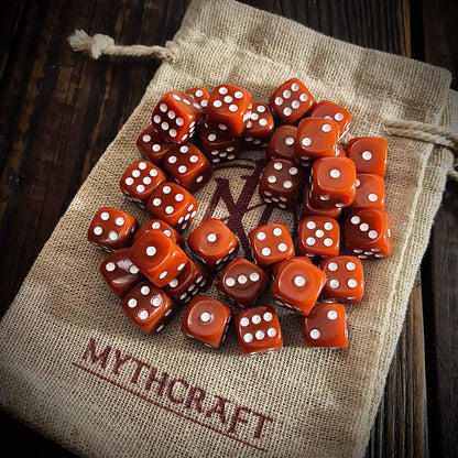 D6 Retro Brown Toffee 12mm