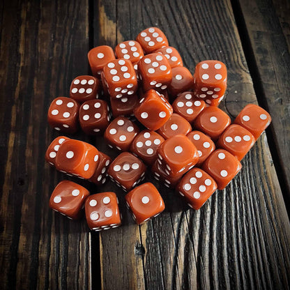 D6 Retro Brown Toffee 12mm