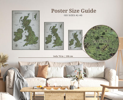 UK Fantasy Map Poster [Colour]