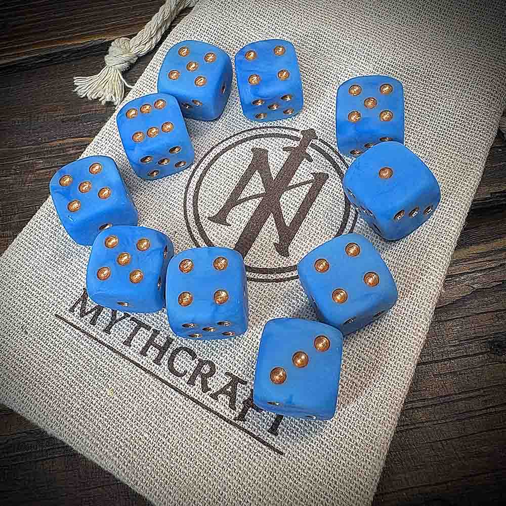 Blue & Bronze D6