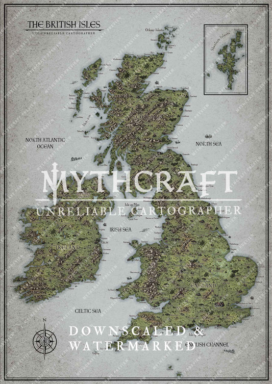 UK Fantasy Map Poster [Colour]
