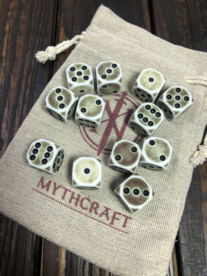 Bone White D6 Set